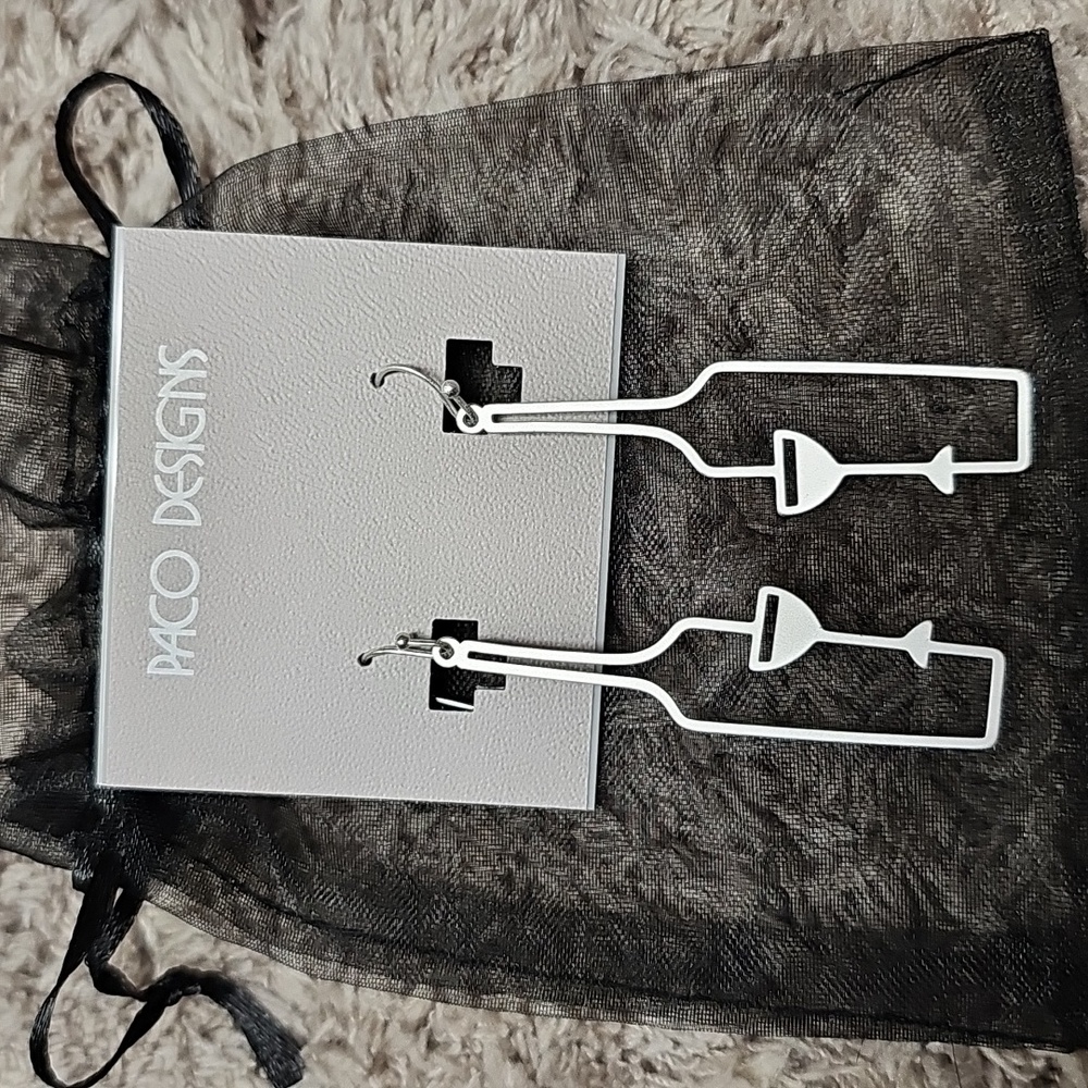 Wine Earrings by Paco Designs - Brand New